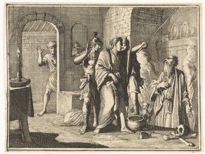 Saul with the Witch of Endor by Caspar Luyken