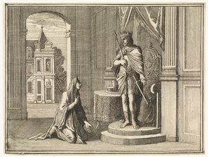 Wise Woman from Tekoa in Conversation with David by Caspar Luyken