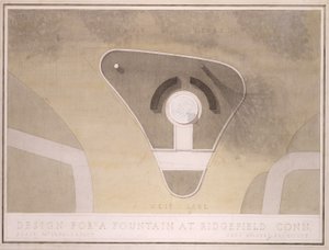 Design for Fountain, Ridgefield, Connecticut by Cass Gilbert