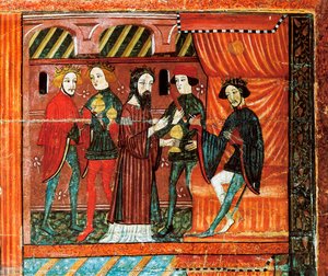 Magi Kings in front of King Herod, altarpiece from Bellver de Cerdany