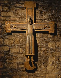 Christ on the Cross, Fully Clothed by Catalonian School
