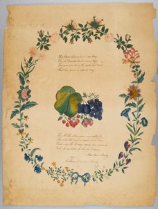 Untitled (Poem and Decorative Wreath) by Catherine Emma Manley