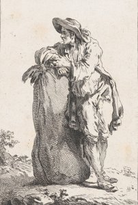 Peasant Leaning on a Sack of Grain