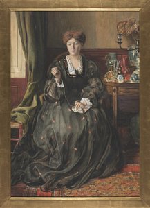 Thinking, Portrait of Emma Madox Brown, c. 1870