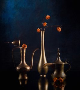 Moody Brass Vessels by Catherine Wang