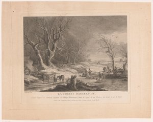 Winter Landscape with Attacked Figures by Cathérine Elise Cousinet