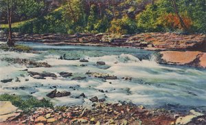 Rapid Waters, Cherokee Park, 1942 by Caufield and Shook
