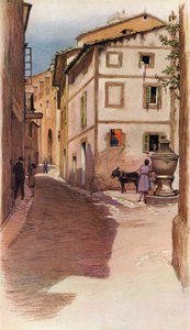 A Majorcan Street Scene by Cecil Charles Windsor Aldin