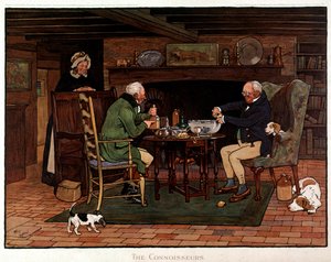 Connoisseurs Two English Preparing Punch by Cecil Charles Windsor Aldin