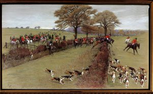 Hunting scene, crew South Berks