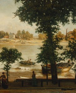 A Summer Evening at Cheyne Walk by Cecil Gordon Lawson