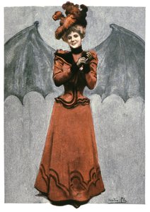 Woman disguised as a devil, ca 1900 by Cecilio Pla Gallardo