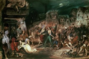Gringoire in the Court of Miracles, illustration from chapter VI of 