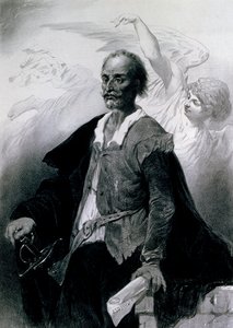 Portrait of Miguel de Cervantes Saavedra by Celestin Francois Nanteuil