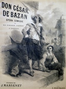 Poster for Don Cesar de Bazan, comic opera by Celestin Francois Nanteuil