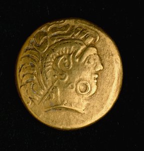 Celtic Art: Statere de Sequani, Gold Coin. 3rd-2nd Century BC. Paris, B.N. by Celtic