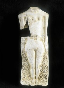 Woman with three breasts (Statuette made by the Celtic potter Rextuguenos) by Celtic