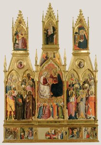 Polyptych with Coronation of the Virgin and Saints by Cenni di Francesco