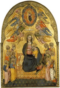 The Virgin of Humility with the Holy Father, the Holy Spirit and the twelve Apostles