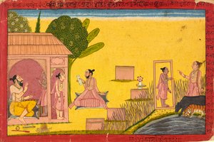 Lakshmana at the Hermitage, Folio from a Ramayana