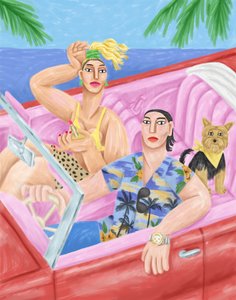 The Class At Palavas by Cépé