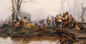 The Encampment by Cesare Auguste Detti
