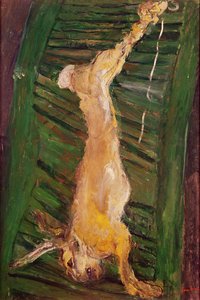 Hare on a Green Shutter by Chaim Soutine