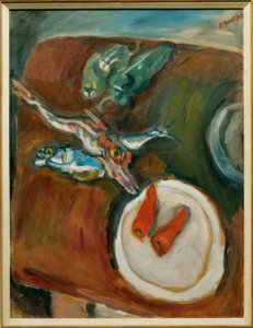 Still Life with Fish, Peppers, and Carrots by Chaim Soutine