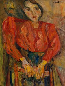 Woman in Red Blouse