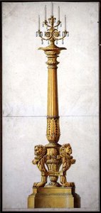 Design for a Neo-Classical Candelabra, c.1820 by Charles (attr. to) Percier