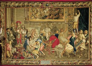 Louis XIV visiting the Gobelins Factory by Charles (studio of ) Le Brun