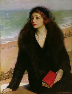 Portrait of Ursula Bloom (1892-1984) on the Promenade at Walton-on-the-Naze