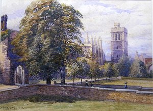 New College with Bell Tower by Charles A. Sheehan