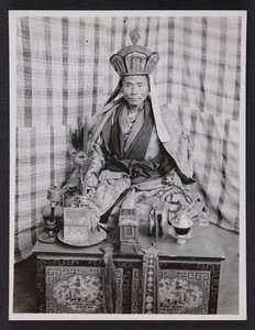 A Bonpo Priest with Religious Implements