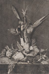 Hunting Trophy with Game Birds and Artichoke by Charles Alphonse Deblois