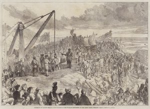 Ceremony of Laying the Foundation-Stone of the Wallace Monument on the Abbey Craig, Stirling by Charles Altamont Doyle