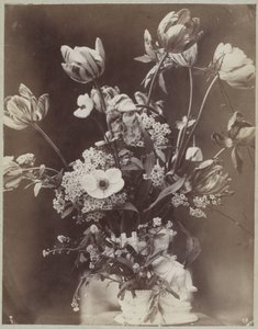Flower Study in Vase with Child Figure