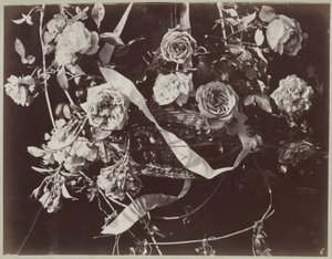 Flower Study with Basket and Ribbons