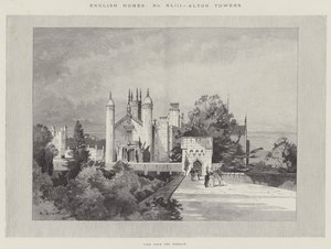 English Homes, Alton Towers, View from the Terrace by Charles Auguste Loye