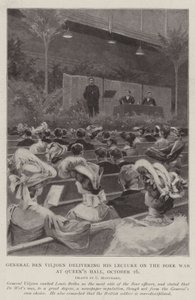 General Ben Viljoen Delivering His Lecture on the Boer War, at Queen