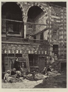 The Cholera in Egypt, Scene in the Courtyard of a House at Cairo by Charles Auguste Loye