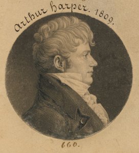 Arthur Harper by Charles Balthazar Julien Févret de Saint-Mémin