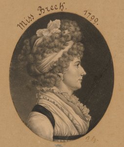 Hannah Breck by Charles Balthazar Julien Févret de Saint-Mémin