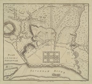 Plan of the Siege of Savannah by Charles Balthazar Julien Févret de Saint Mémin