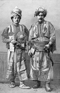 Kurds of Hazou. Engraving by Barban from photography.