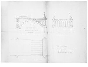 Design and elevation for Westminster Bridge by Charles Barry