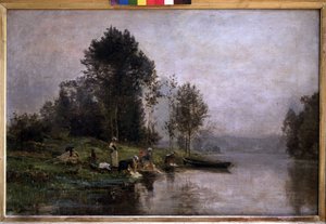 Misty morning on the Oise by Charles Beauverie
