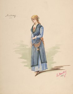 Costume Design for Andrey [a], Descriptive Sheet of Accessories [b], 1889 by Charles Bianchini