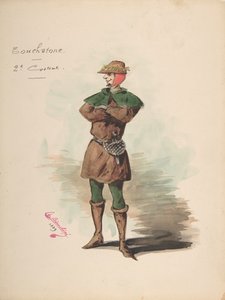 Costume Design for Touchstone, Descriptive Sheet of Costume and Accessories