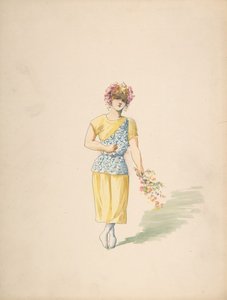 Costume for a Youth in Yellow and Blue by Charles Bianchini